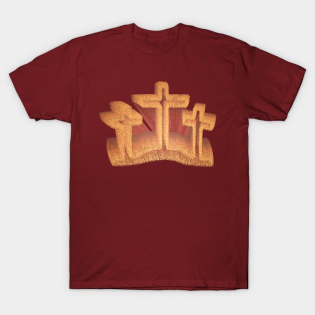 Three Crosses at Calvary T-Shirt by donovanh